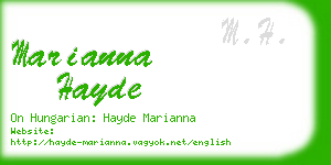 marianna hayde business card